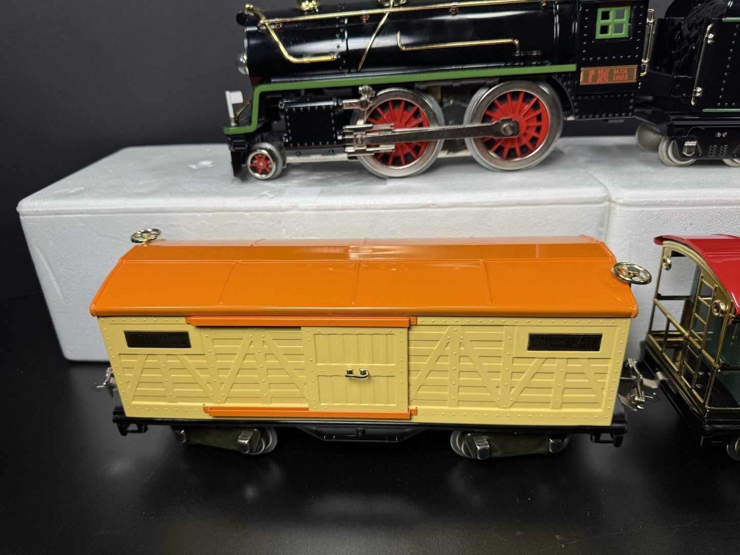 MTH Tinplate 10-1213-1 Std Gauge No. 384E steam freight set PS2 LNIB4