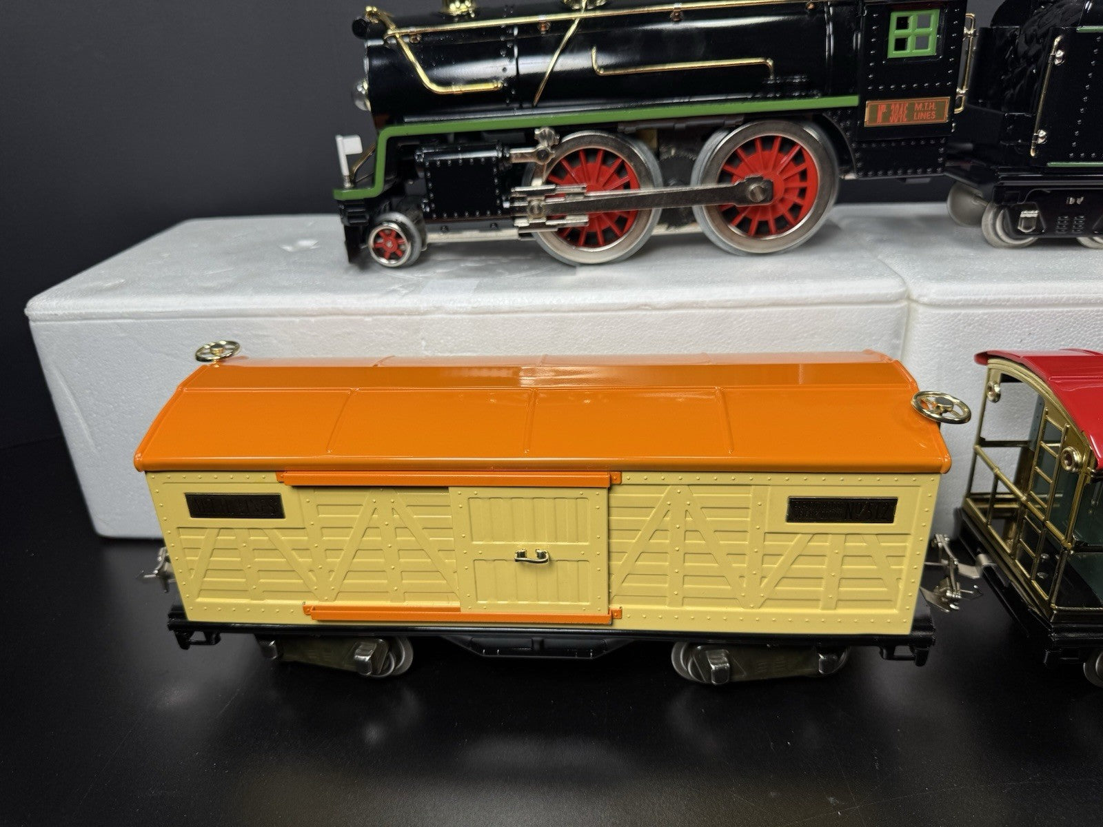 MTH Tinplate 10-1213-1 Std Gauge No. 384E steam freight set PS2 LNIB4