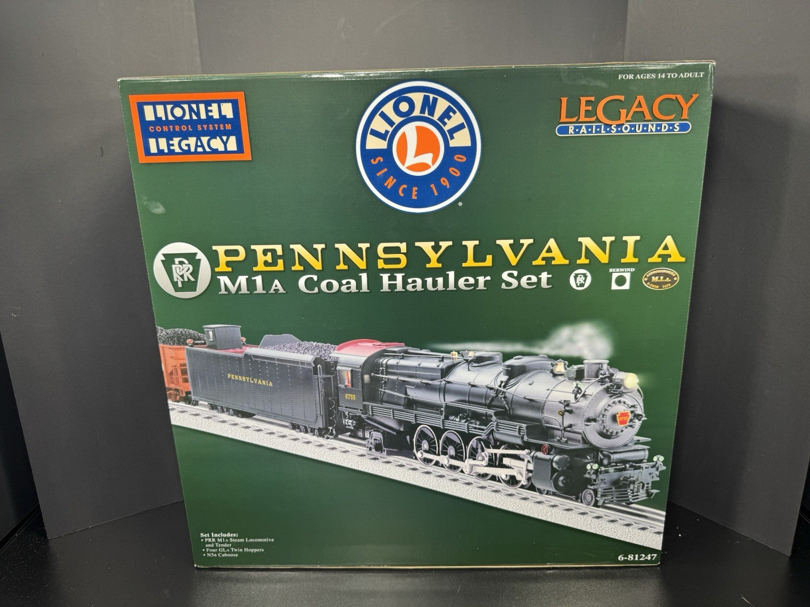 Lionel LEGACY 6-81247 Pennsylvania M1a coal hauler steam set #6755 LNIB0