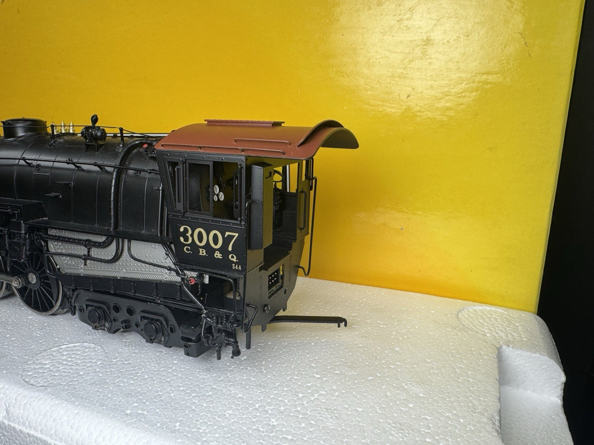 Sunset 3rd Rail 3-rail brass TMCC CB&Q S-4 Hudson steam engine #3007 LNIB4