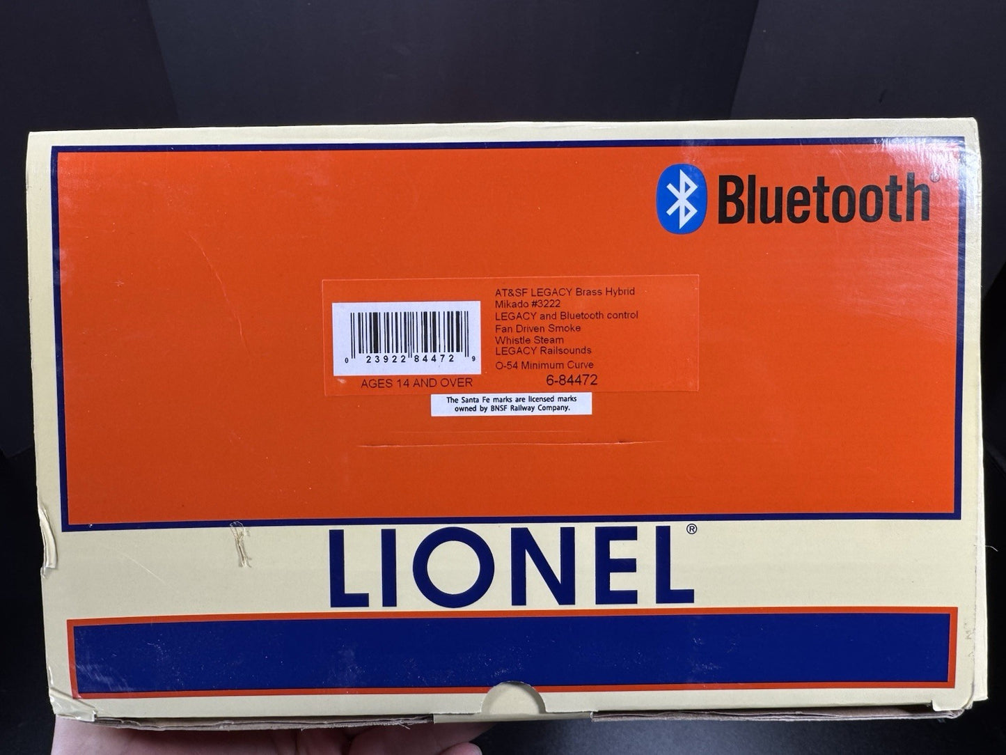 Lionel LEGACY 6-84472 brass hybrid Santa Fe Mikado steam engine #3222 LNIB13