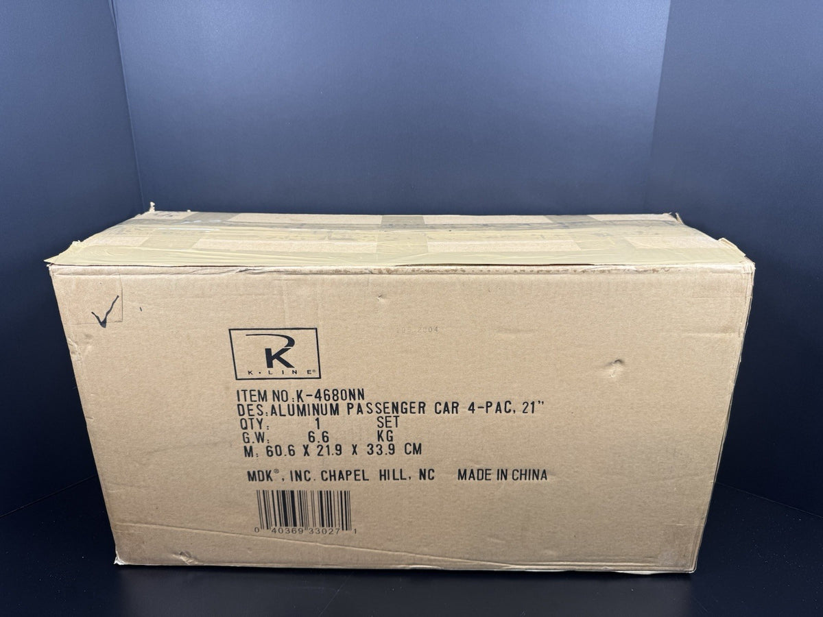 K-Line K-4680NN Pennsylvania Jeffersonian 21" aluminum passenger 4-car set LNIB8