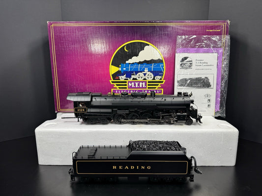 MTH 20-3130-1 Reading 4-8-4 T-1 steam engine #2124 PS2 BCR LNIB0