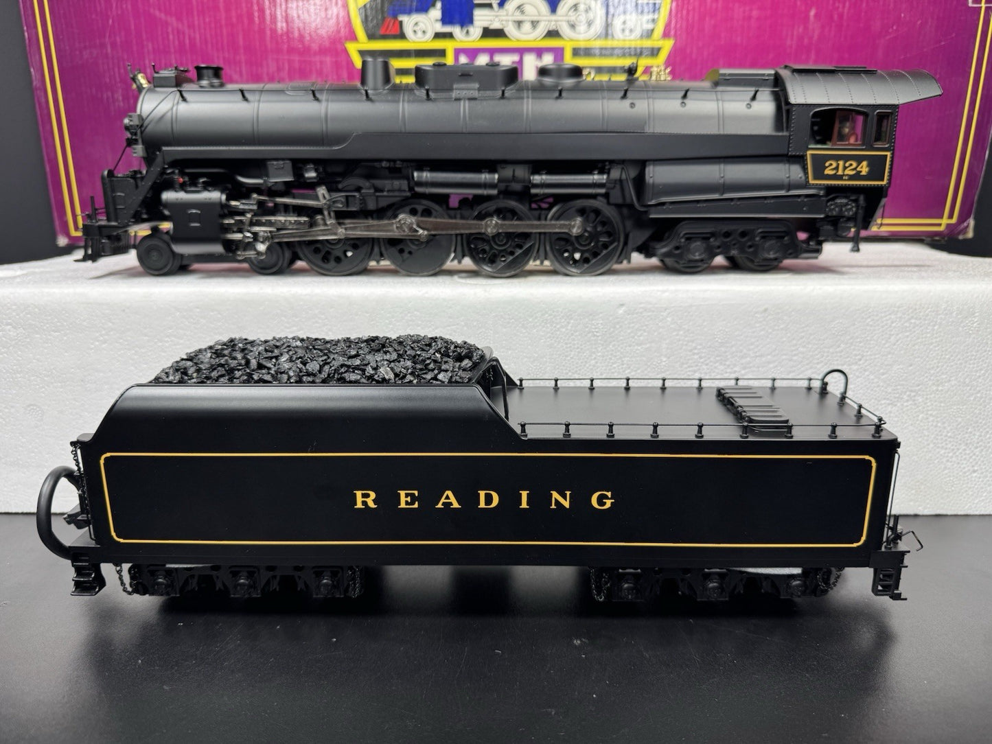MTH 20-3130-1 Reading 4-8-4 T-1 steam engine #2124 PS2 BCR LNIB9