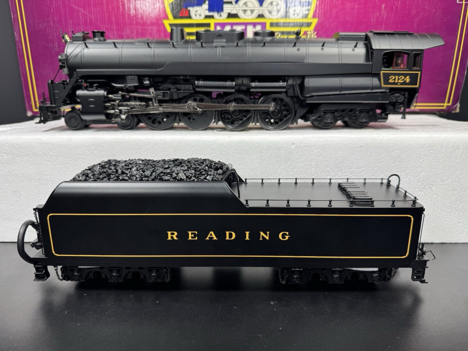 MTH 20-3130-1 Reading 4-8-4 T-1 steam engine #2124 PS2 BCR LNIB9
