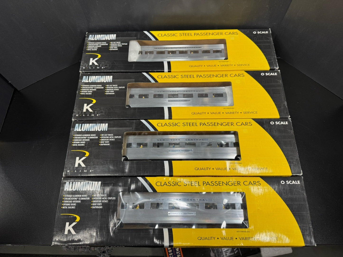 K-Line K-4670M New York Central NYC 21" aluminum passenger 4-car set LNIB14