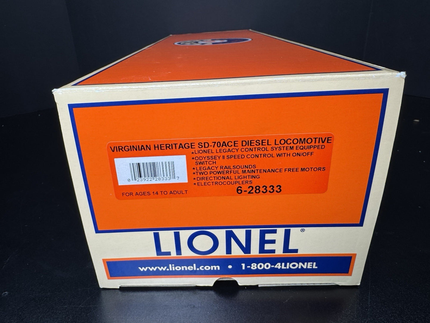 Lionel LEGACY 6-28333 NS heritage Virginian SD70ACe diesel engine #1907 LNIB15