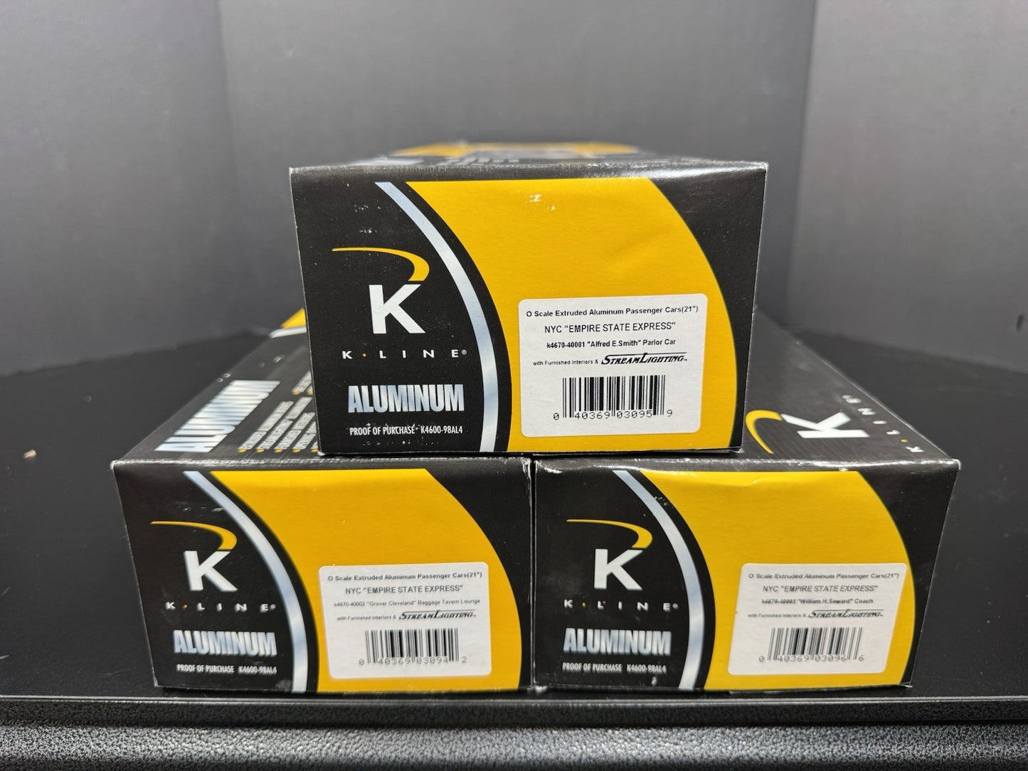 K-Line K-4670C New York Central NYC 21" aluminum passenger 3-car set LNIB14