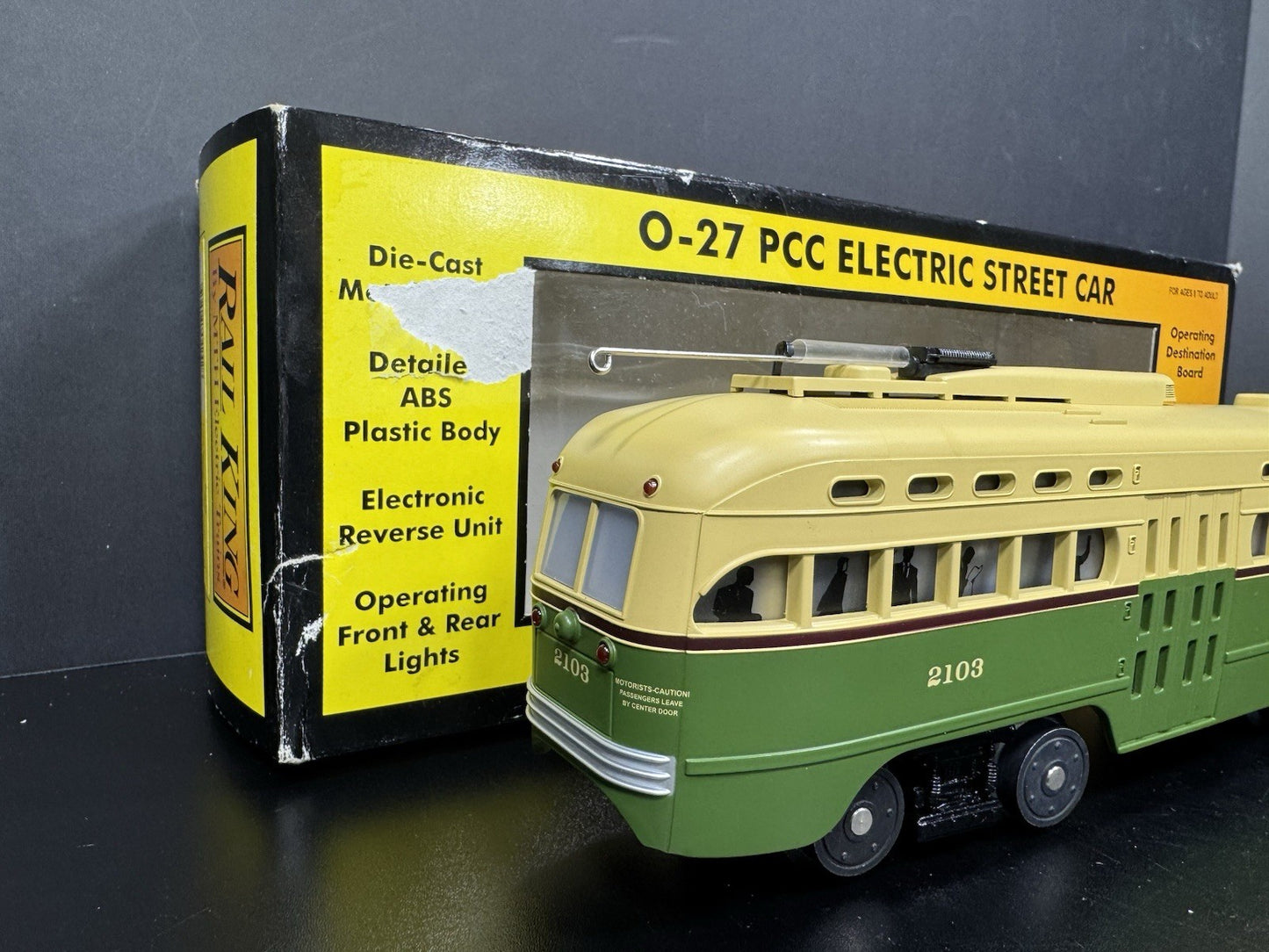 MTH RailKing 30-2532-1 SEPTA PCC electric street car #2103 PS2 BCR EX5