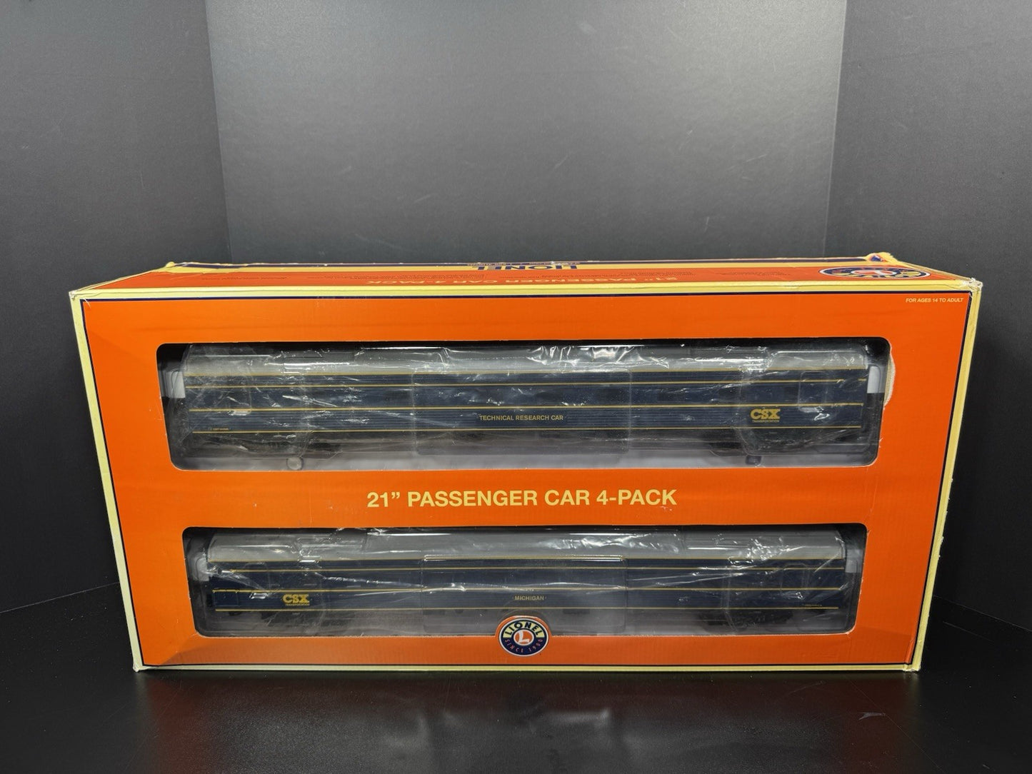 Lionel 6-83120 CSX 21" passenger 4-car set EX0