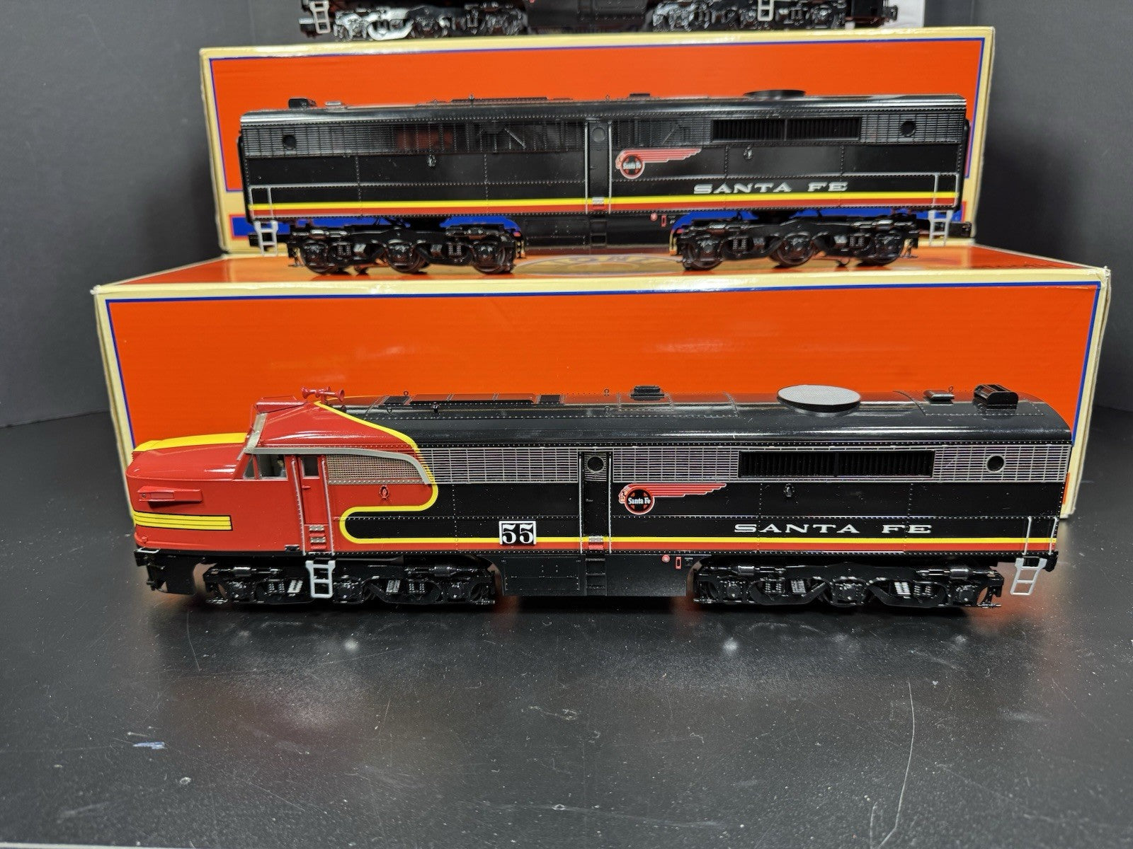 Lionel LEGACY 1933640 Santa Fe Black Bonnet PA diesel engine ABA set EX VHTF9