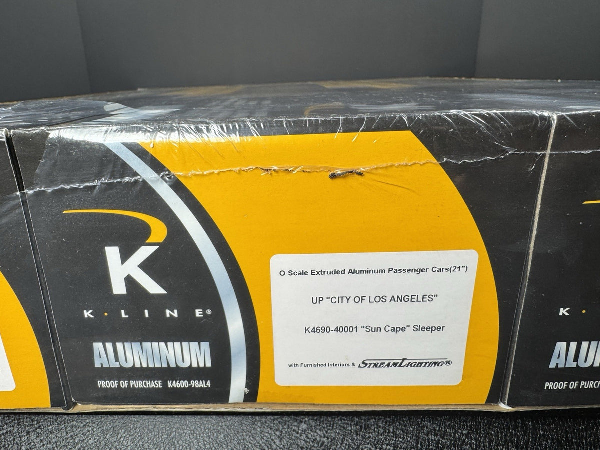 K-Line K-4690C UP City of Los Angeles 21" aluminum passenger 3-car set NIB NOS3