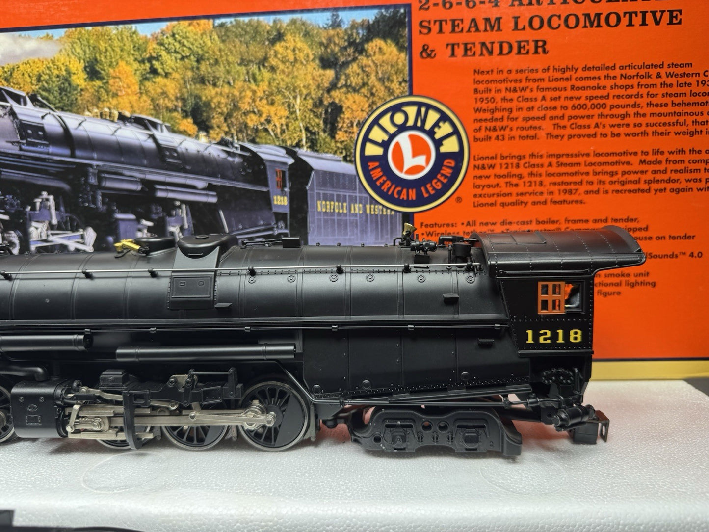 Lionel 6-28052 TMCC Norfolk & Western Class A 2-6-6-4 steam engine #1218 EX3