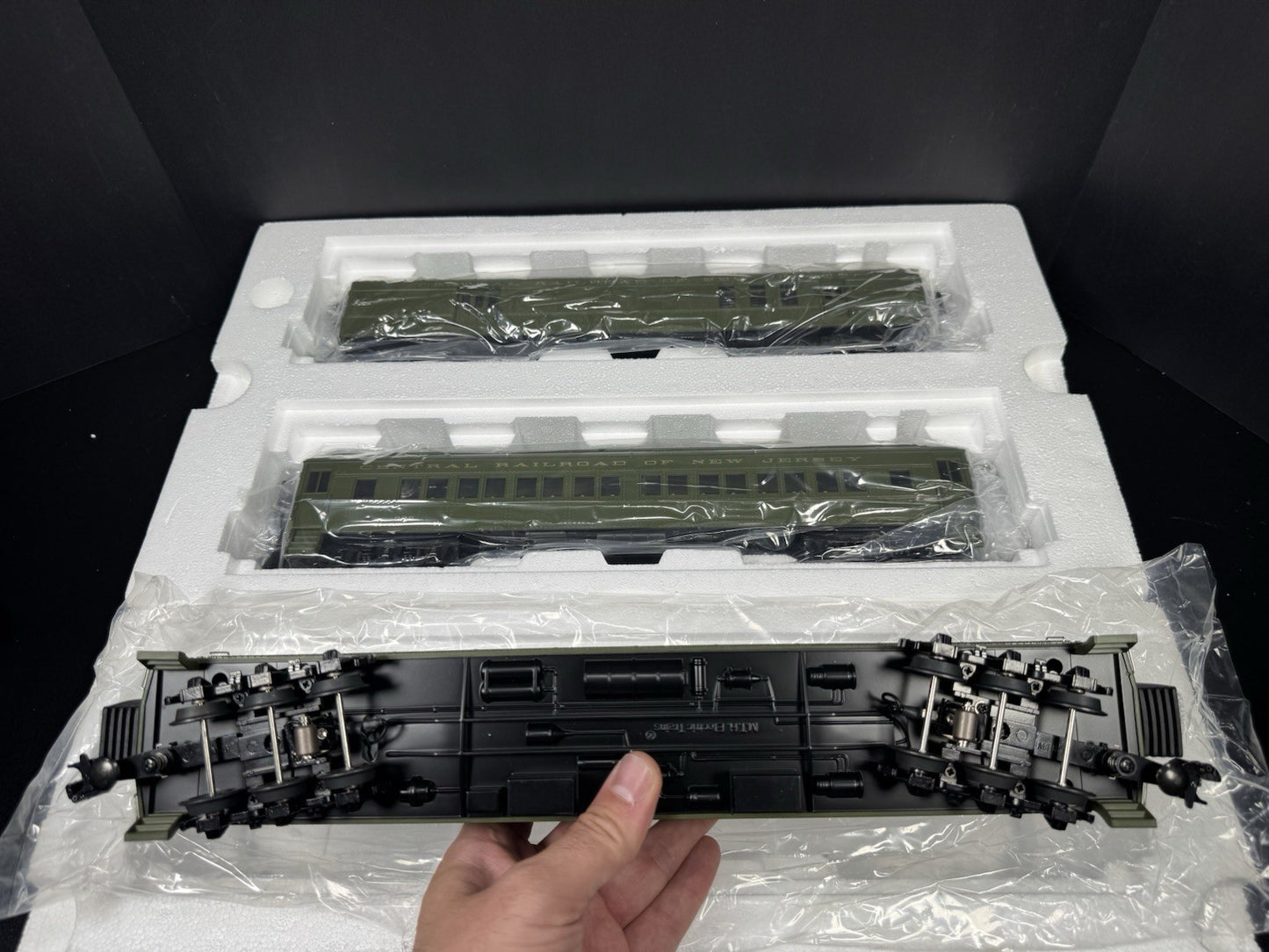MTH RailKing 30-69010 Jersey Central CNJ 60' Madison passenger 4-car set LNIB5