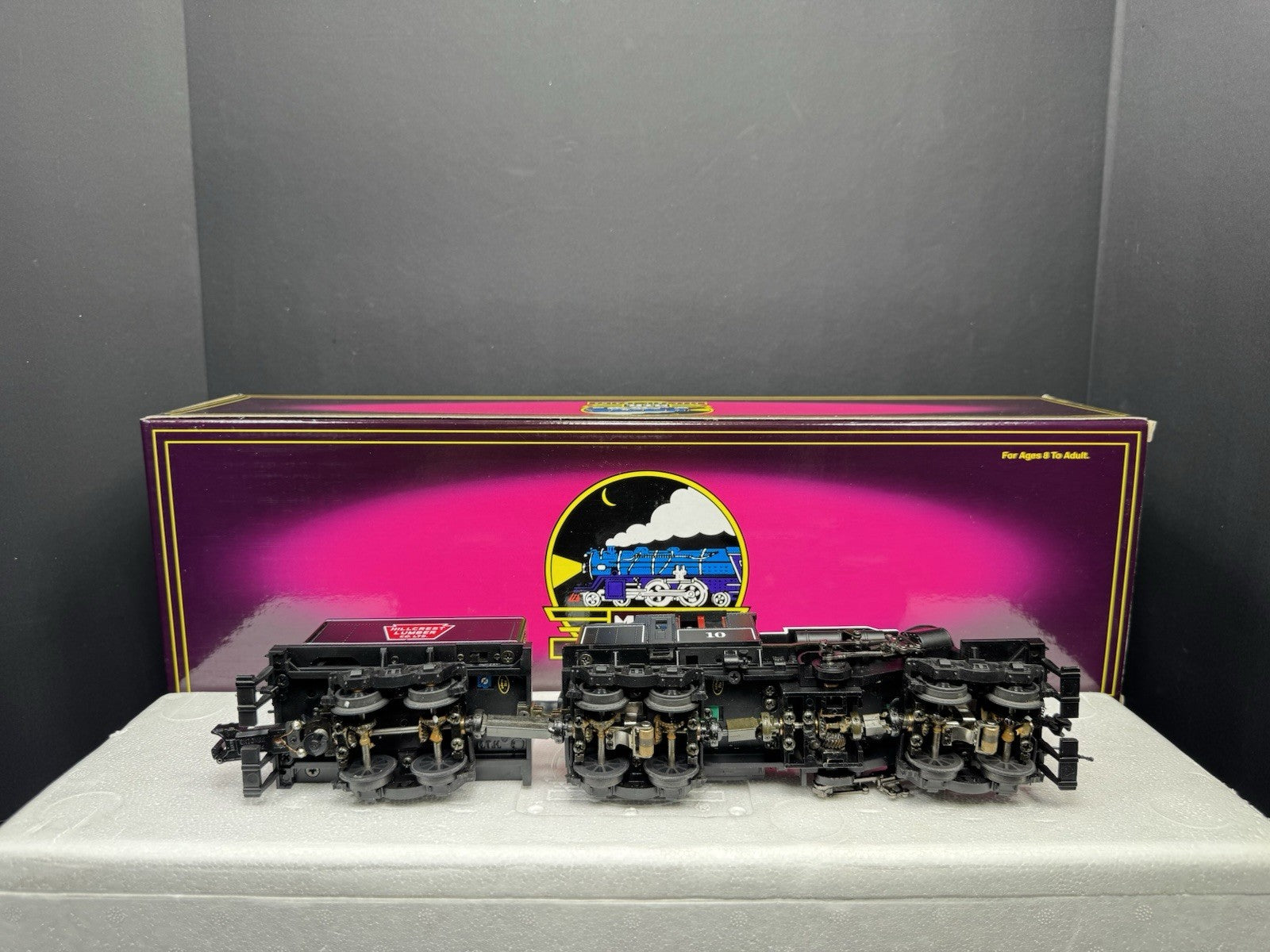 MTH 20-3039-1 HIllcrest Lumber Clmax logging steam engine #10 PS2 BCR LNIB10