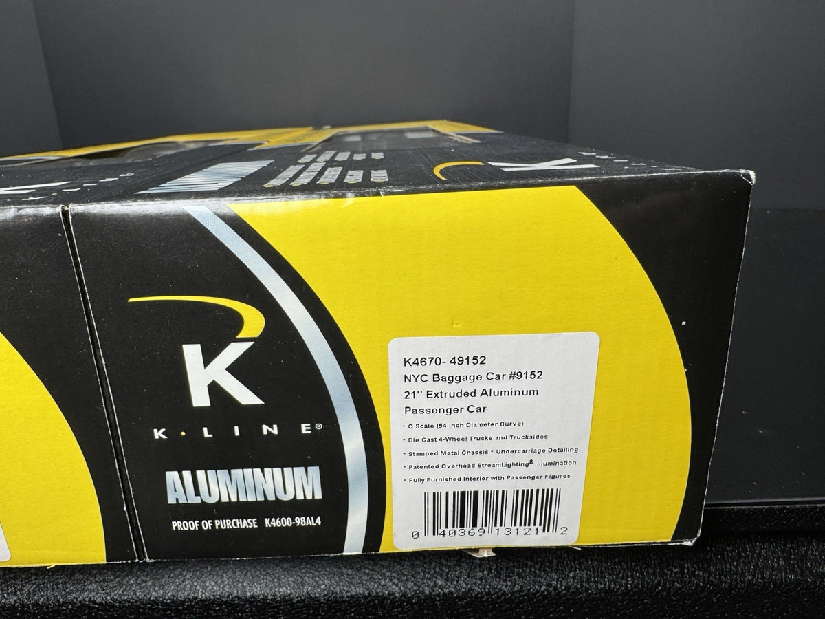 K-Line K-4670D NYC 20th Century Limited 21" aluminum passenger 2-car set NIB3