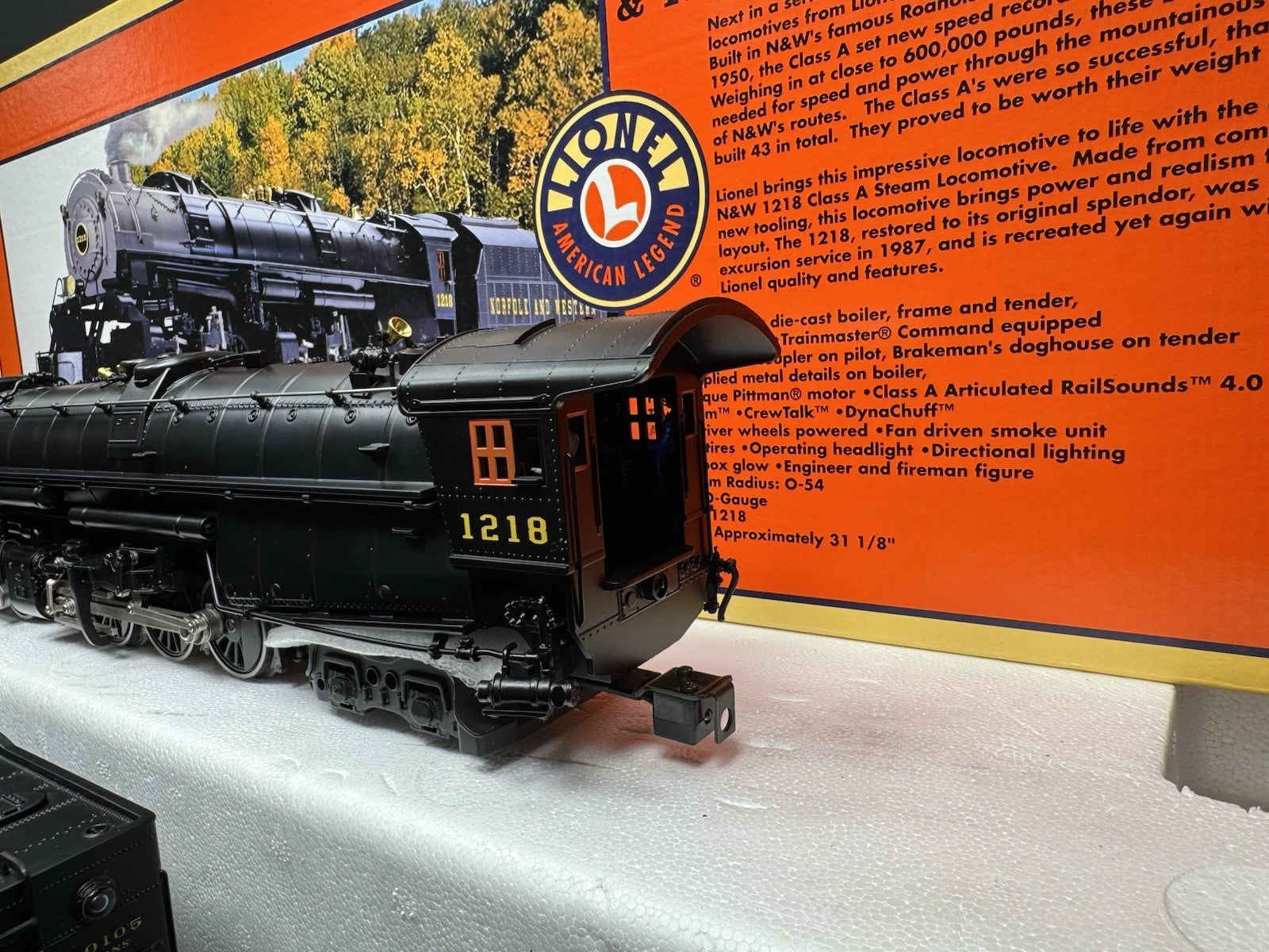 Lionel 6-28052 TMCC Norfolk & Western Class A 2-6-6-4 steam engine #1218 EX10
