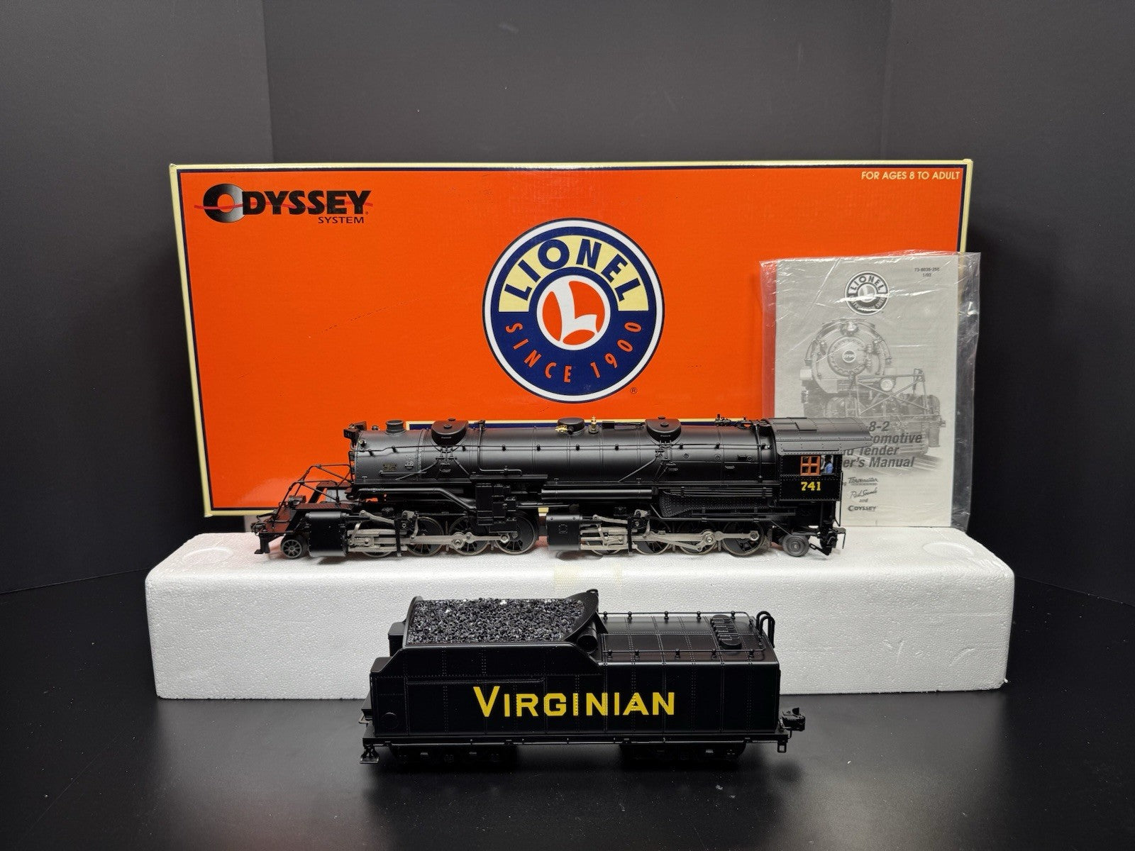 Lionel 6-38032 TMCC Virginian USRA 2-8-8-2 steam engine #741 LNIB0