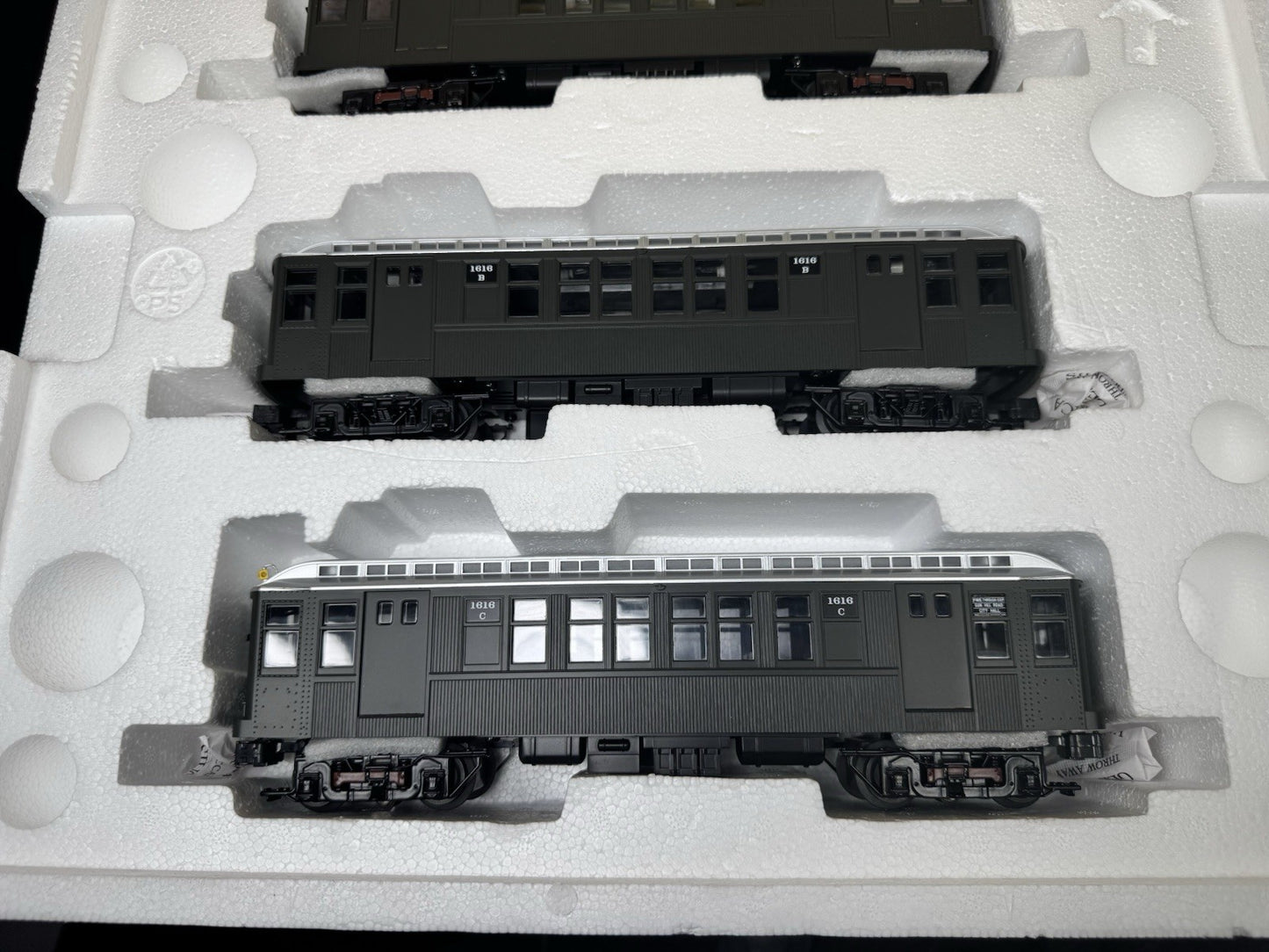 MTH 30-2759-3 New York Transit NYT Q-type green nonpowered subway 3-car set LNIB3