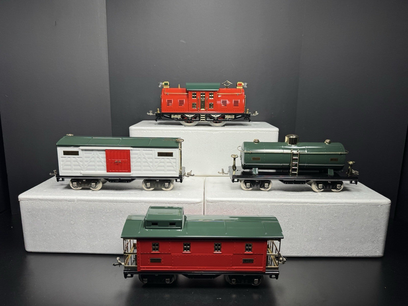 MTH Tinplate 10-1209-1 Std Gauge Christmas No. 10 electric freight set PS2 LNIB5