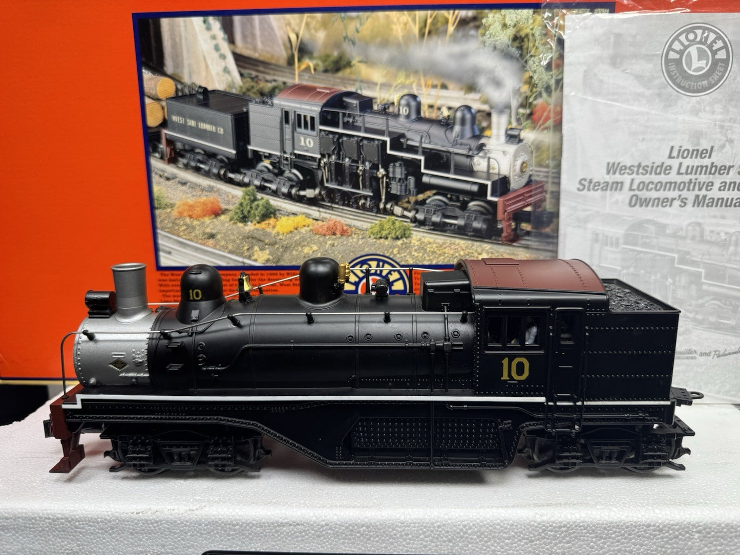 Lionel 6-28022 TMCC West Side Lumber three-truck Shay steam engine #10 LNIB7