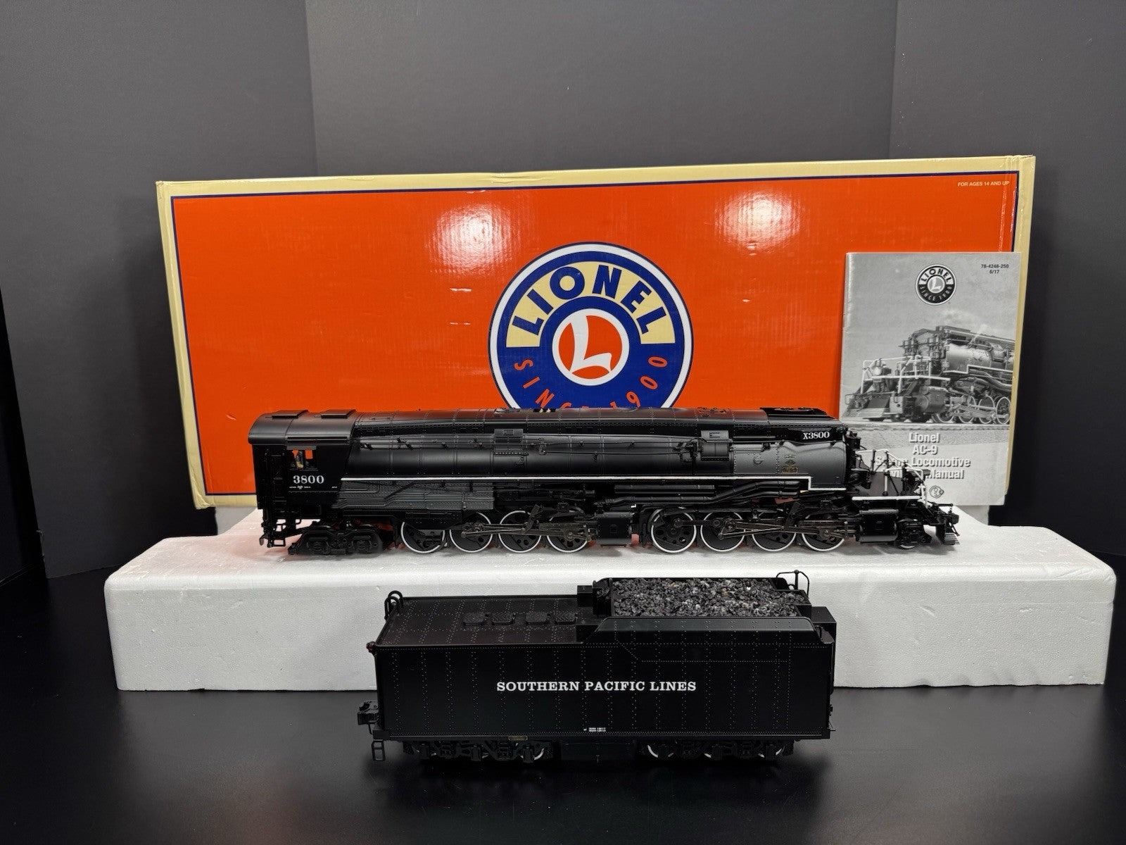 Lionel LEGACY 6-84248 Southern Pacific SP AC-9 steam engine #3800 EX7