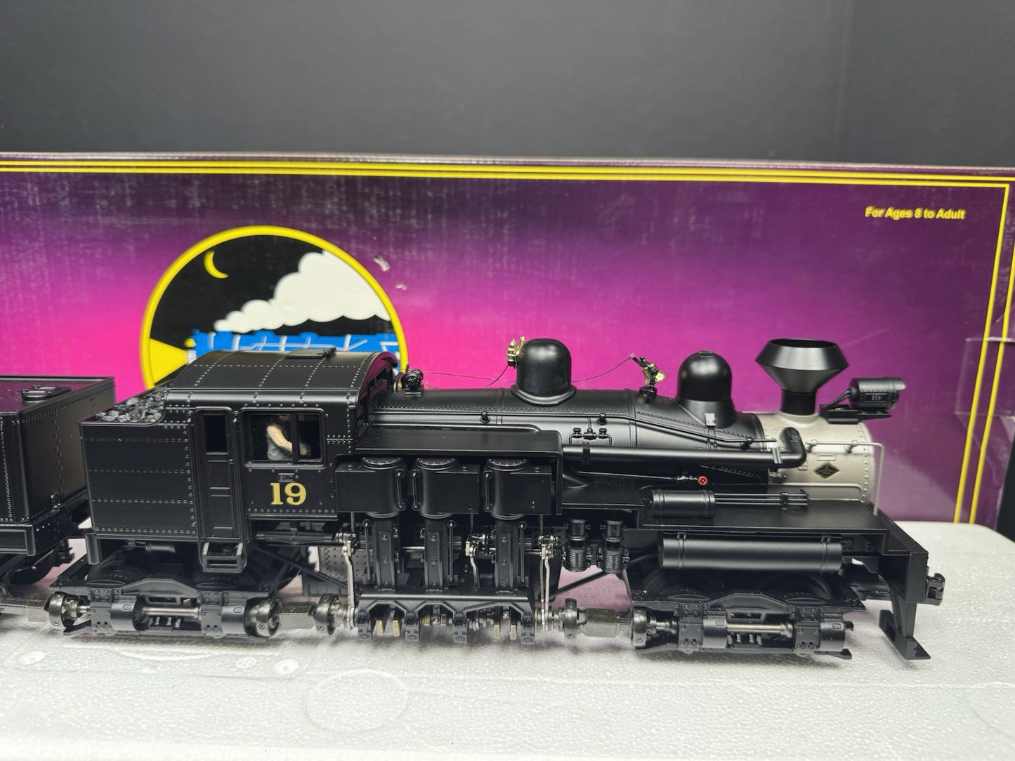 MTH 20-3106-1 Elk River Coal & Lumber 4-truck Shay steam engine #19 PS2 BCR LNIB2