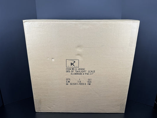 K-Line K-4688C Southern Pacific SP daylight 21" aluminum passenger 4-car set NIB0