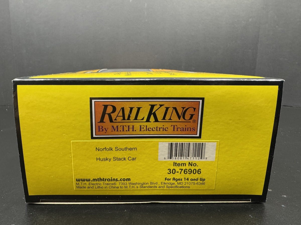 MTH RailKing 30-76906 Norfolk Southern NS husky stack car w containers LNIB9
