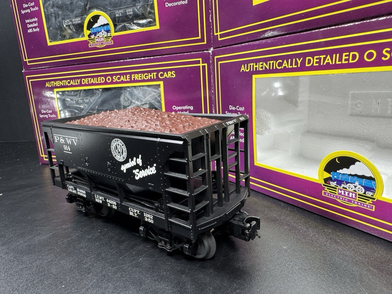 MTH 20-90499 Pittsburgh & West Virginia P&WV ore car 6-pack EX6