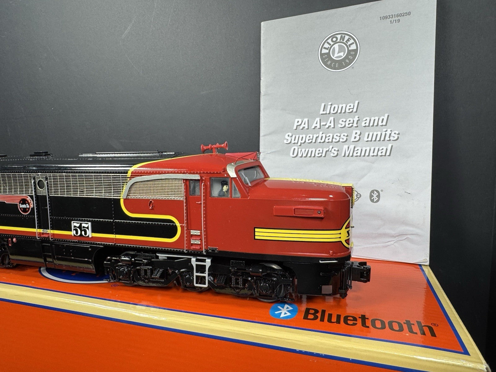 Lionel LEGACY 1933640 Santa Fe Black Bonnet PA diesel engine ABA set EX VHTF6