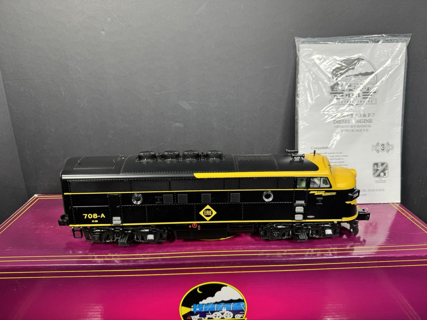 MTH 20-21459-1 & 20-21460-3 Erie F-3 diesel engine AB set #708 PS3 LNIB7