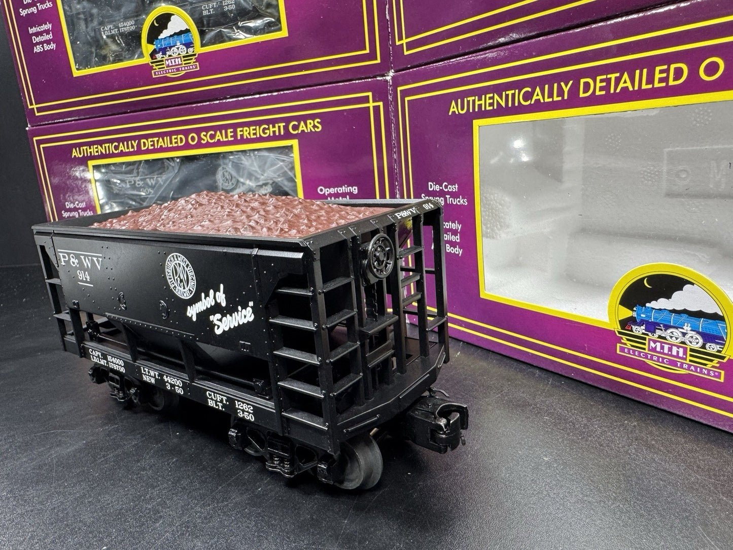 MTH 20-90499 Pittsburgh & West Virginia P&WV ore car 6-pack EX3