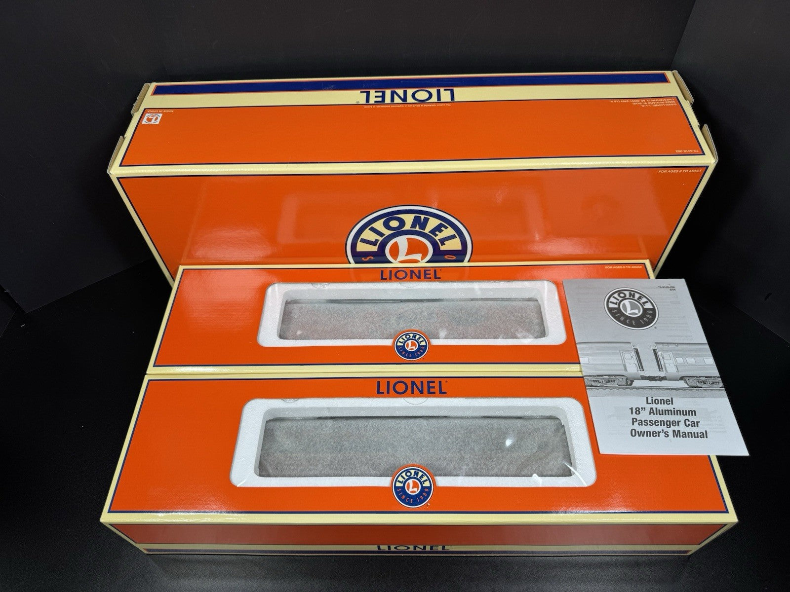 Lionel 6-25420 Pennsylvania PRR 18" aluminum passenger 2-car add-on set NIB0