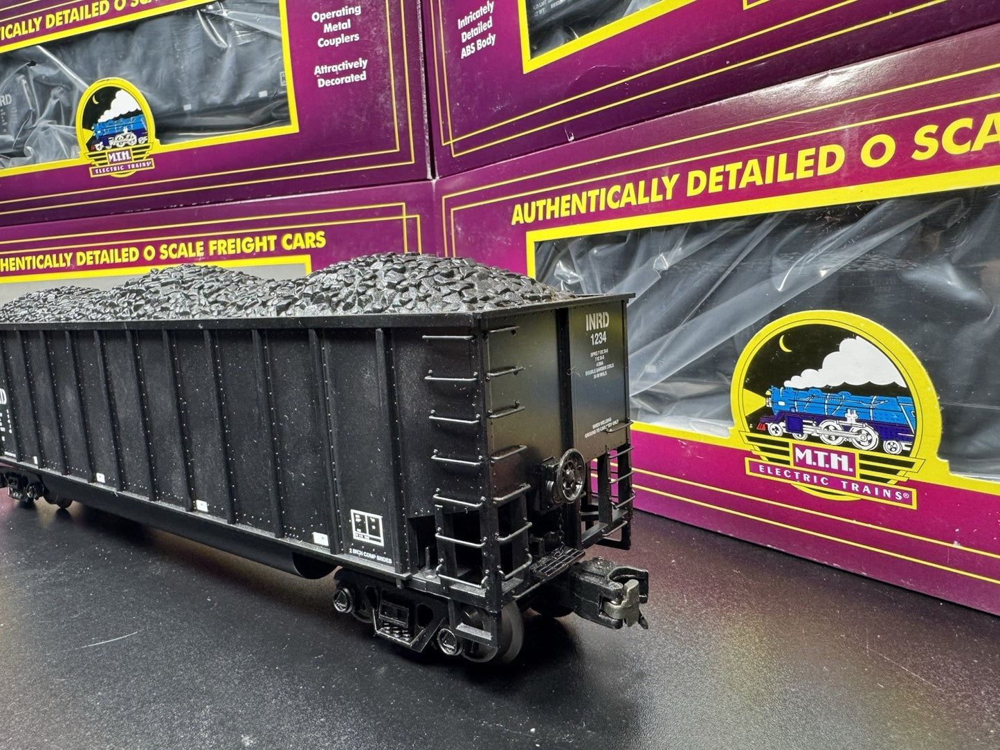 MTH 20-90738 Indiana Railroad coalporter car w coal load 6-car set LNIB3