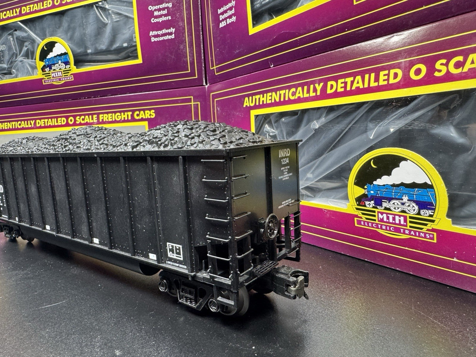 MTH 20-90738 Indiana Railroad coalporter car w coal load 6-car set LNIB3