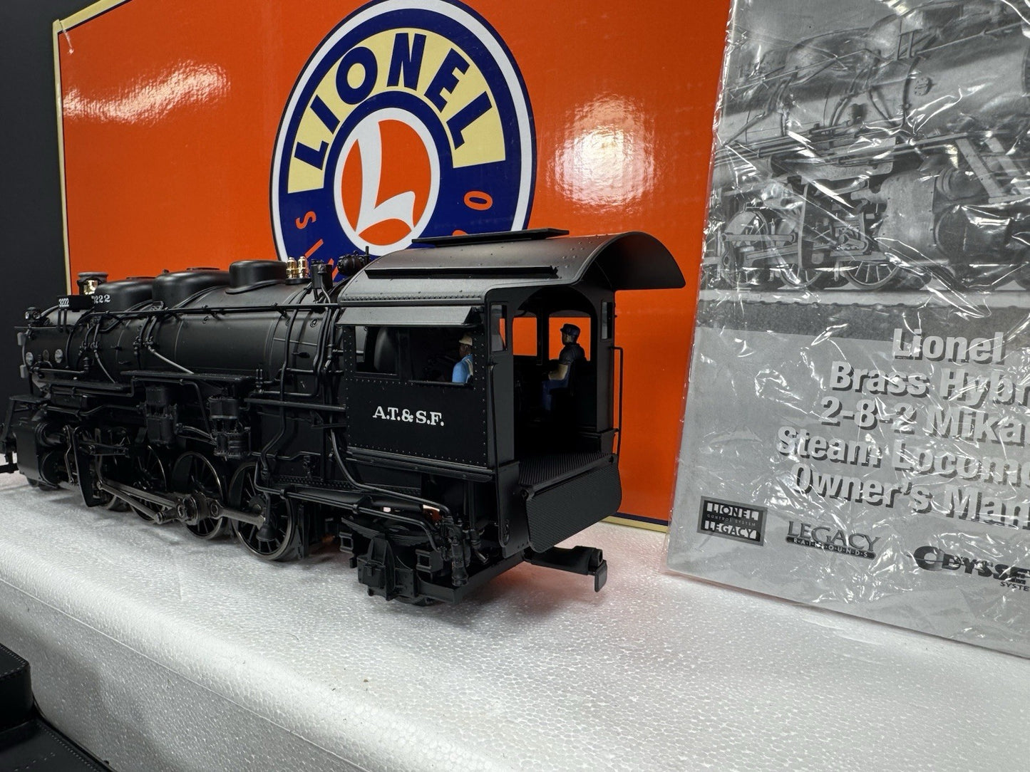 Lionel LEGACY 6-84472 brass hybrid Santa Fe Mikado steam engine #3222 LNIB3