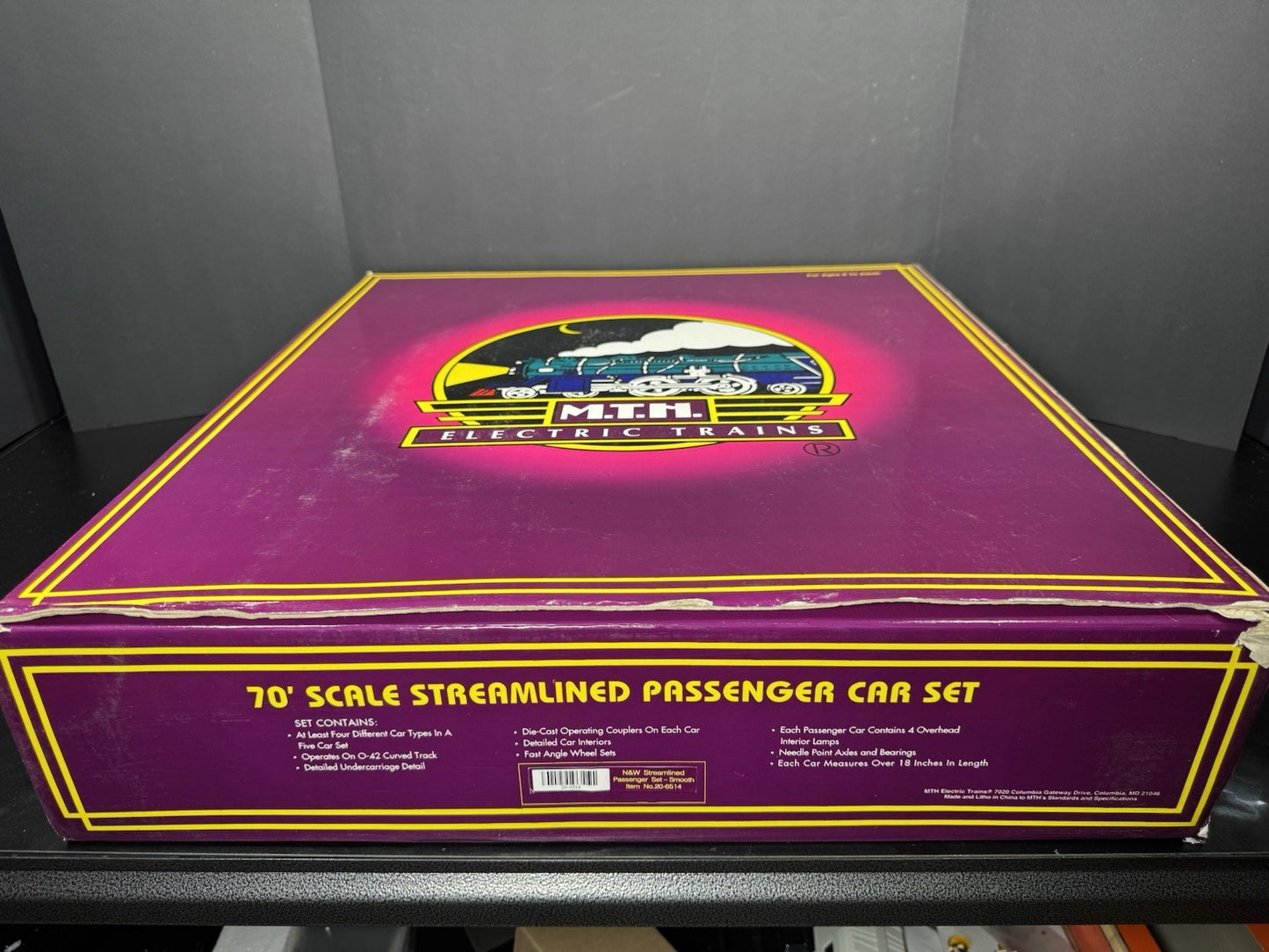 MTH 20-6514 Norfolk & Western N&W 70' streamlined passenger 5-car set LNIB6