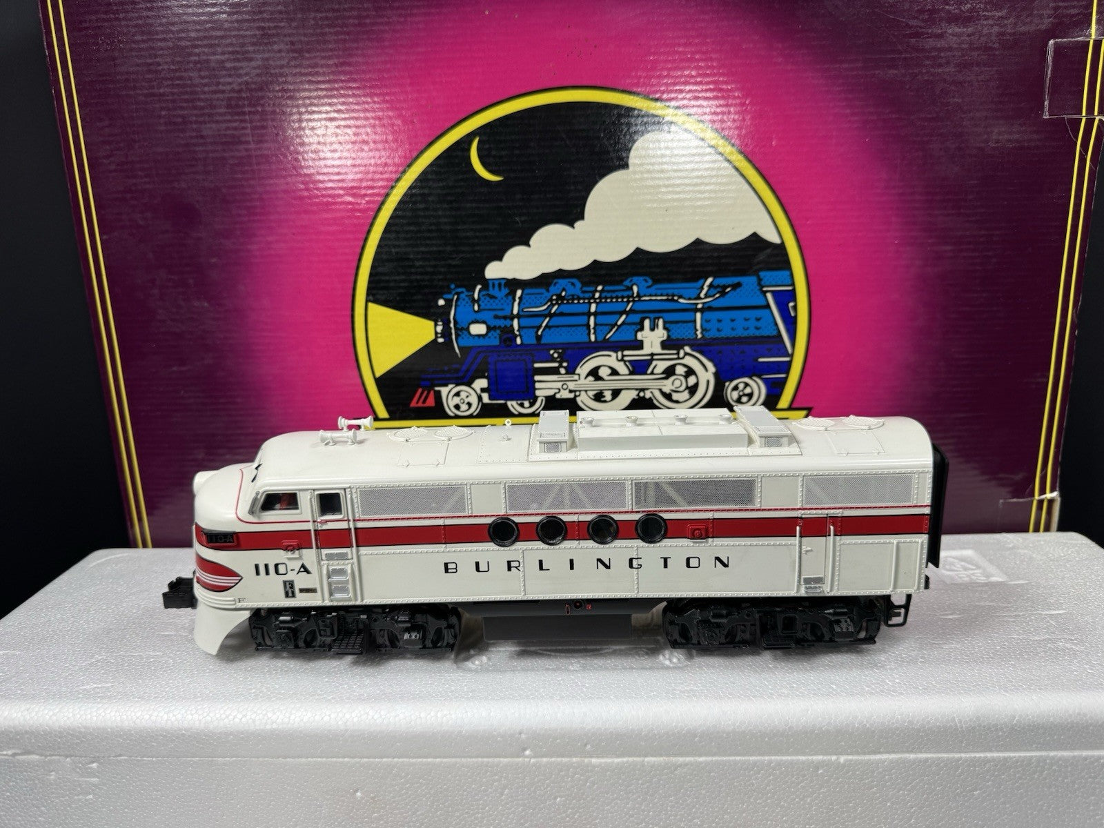 MTH 20-2443-1 Burlington FT diesel engine ABA set #110 PS2 BCR EX2