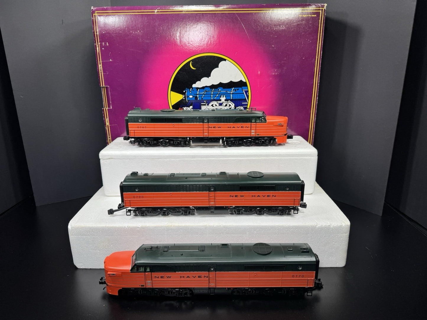 MTH 20-2635-1 New Haven NH Alco PA diesel engine ABA set #0767 PS2 BCR EX6