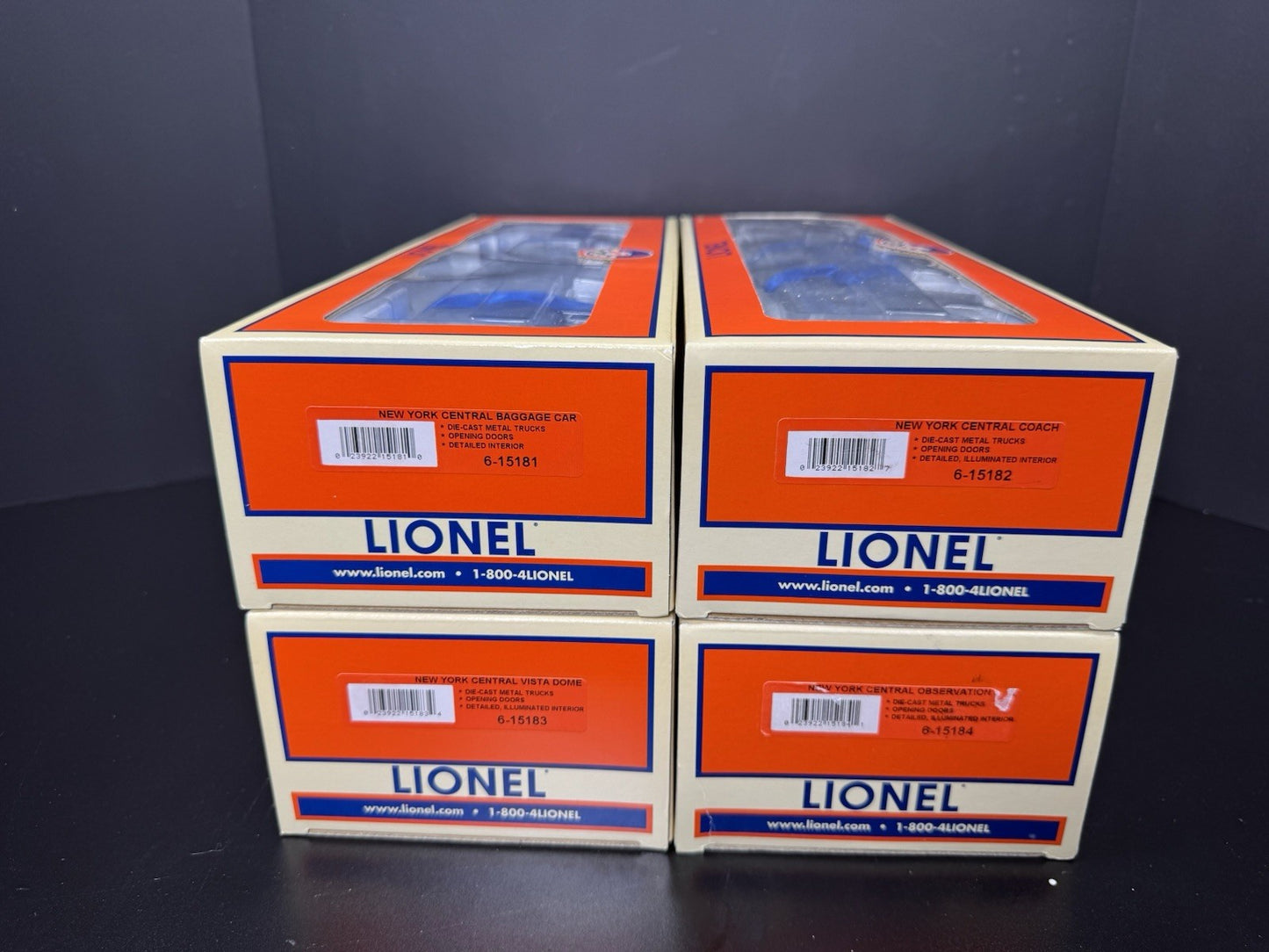 Lionel 6-15180 New York Central NYC streamlined passenger 4-car set NIB3