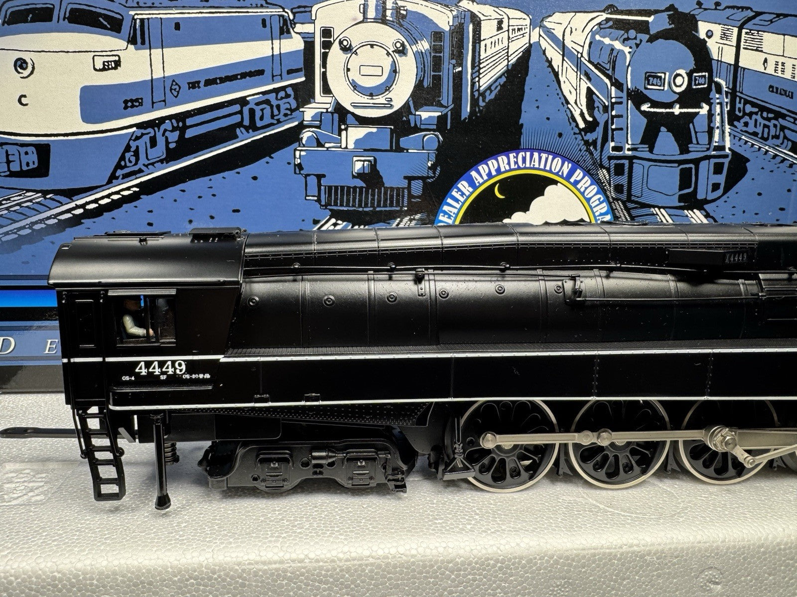 MTH 20-80003A BNSF 4-8-4 GS-4 steam engine #4449 PS2 BCR LNIB9