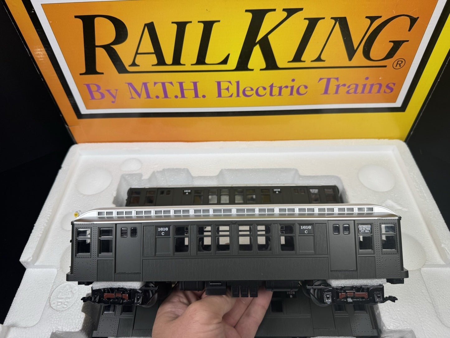 MTH 30-2759-3 New York Transit NYT Q-type green nonpowered subway 3-car set LNIB4