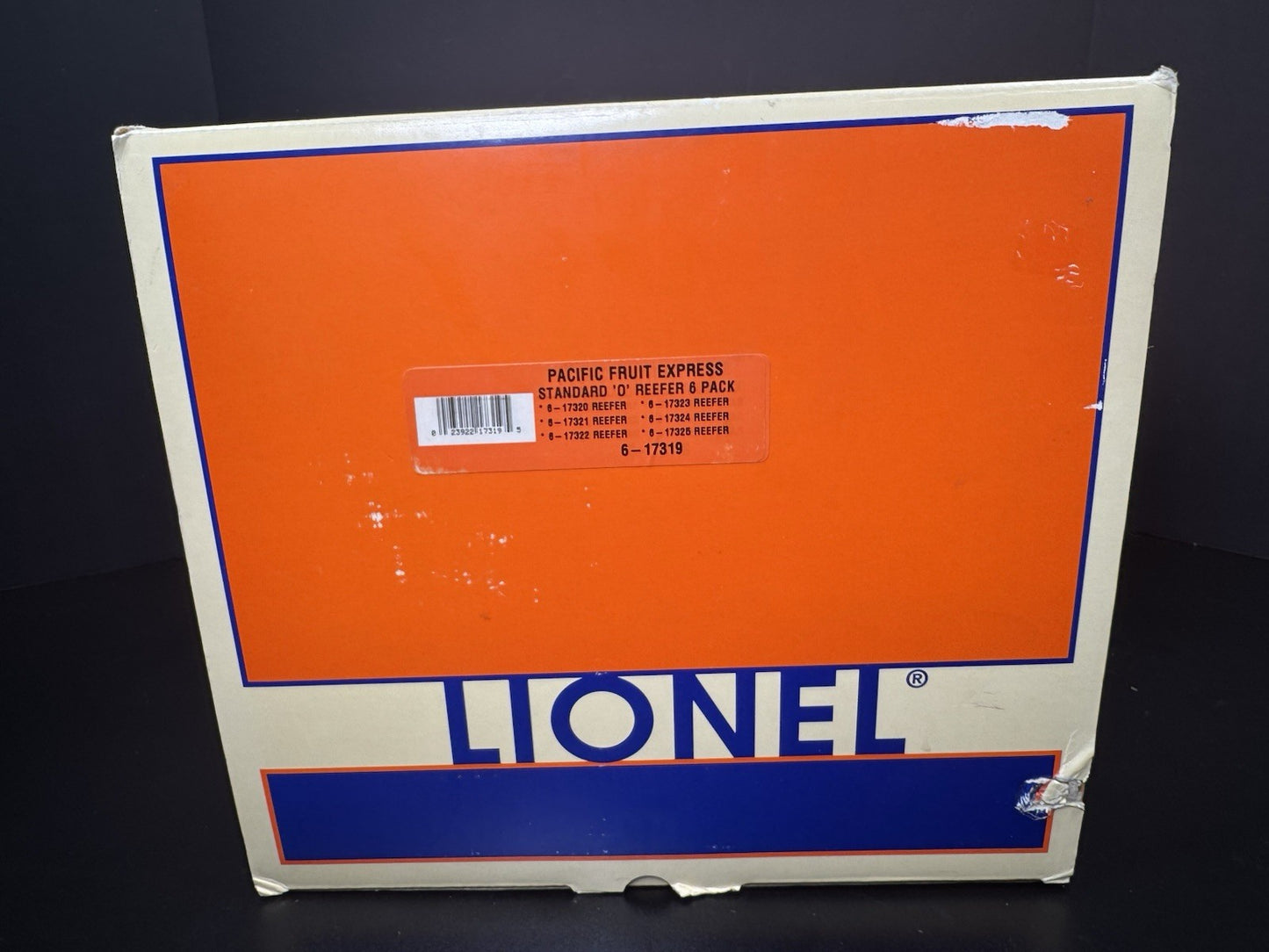Lionel 6-17319 Pacific Fruit Express PFE orange reefer car 6-pack LNIB14