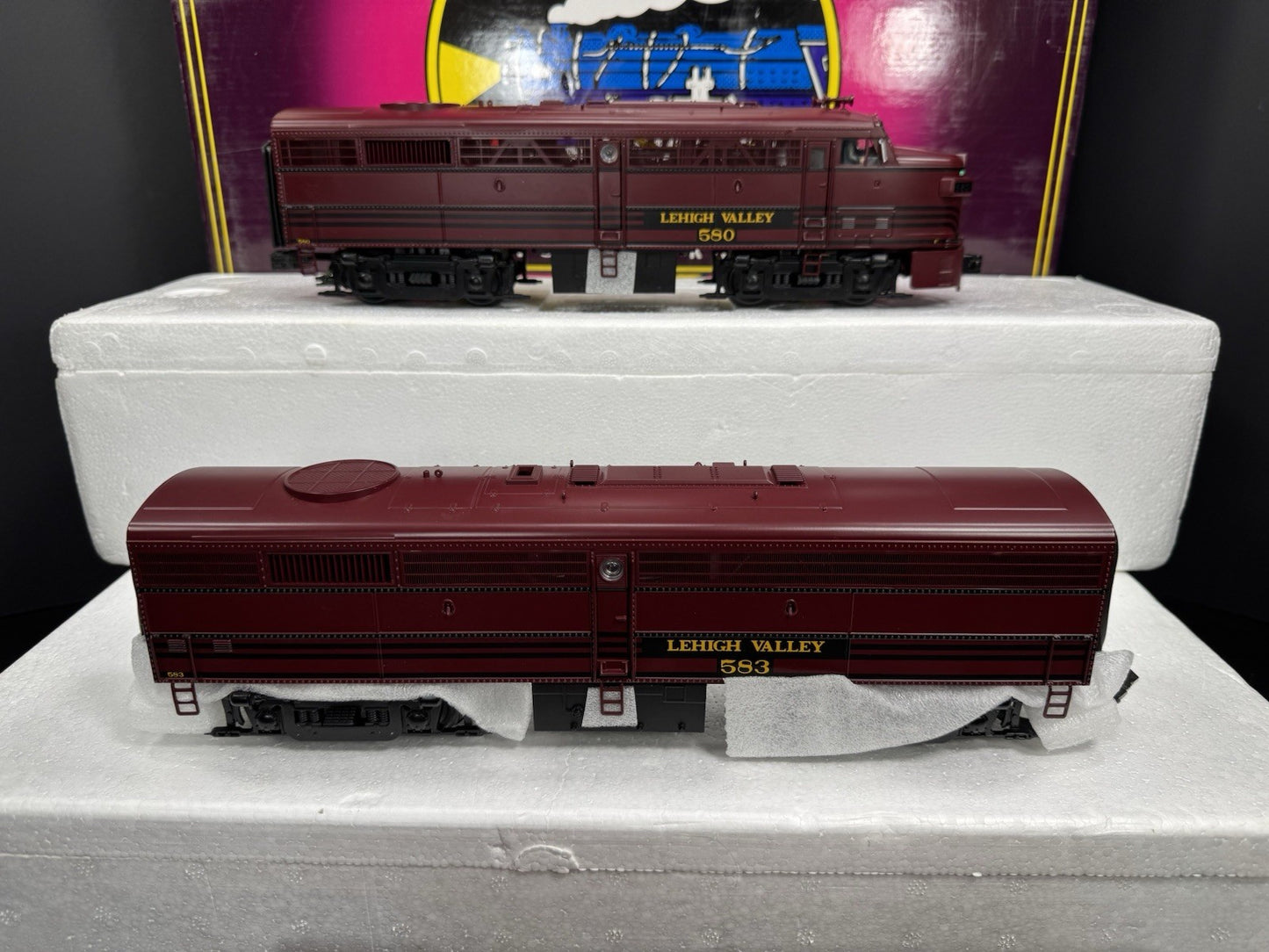 MTH 20-2241-1 Lehigh Valley LV FA-2 diesel engine ABA set PS 2.0 BCR NIB9