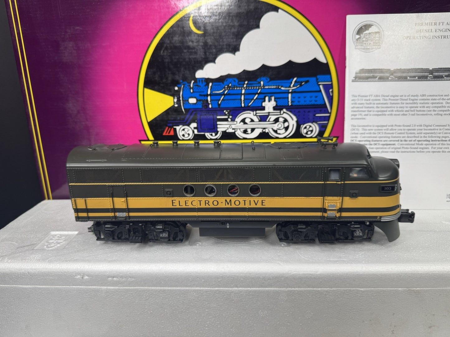 MTH 20-2277-1 Electro Motive Division FT diesel engine ABA set #103 PS2 BCR LNIB5