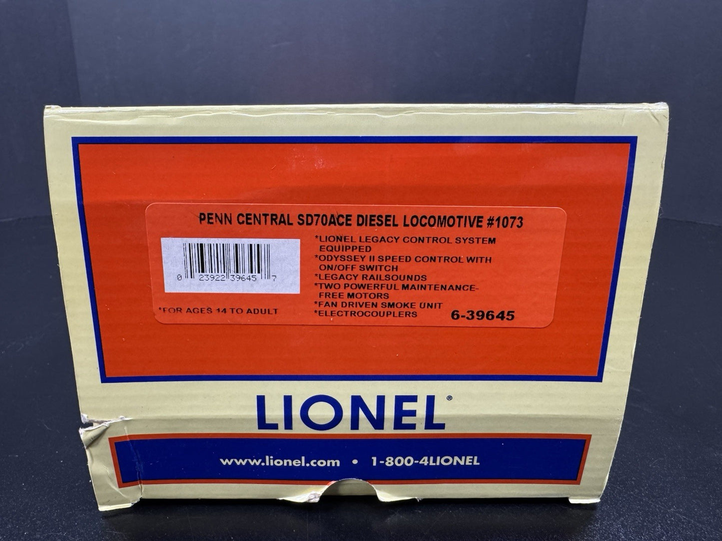 Lionel LEGACY 6-39645 NS heritage Penn Central SD70ACe diesel engine #1073 LNIB14