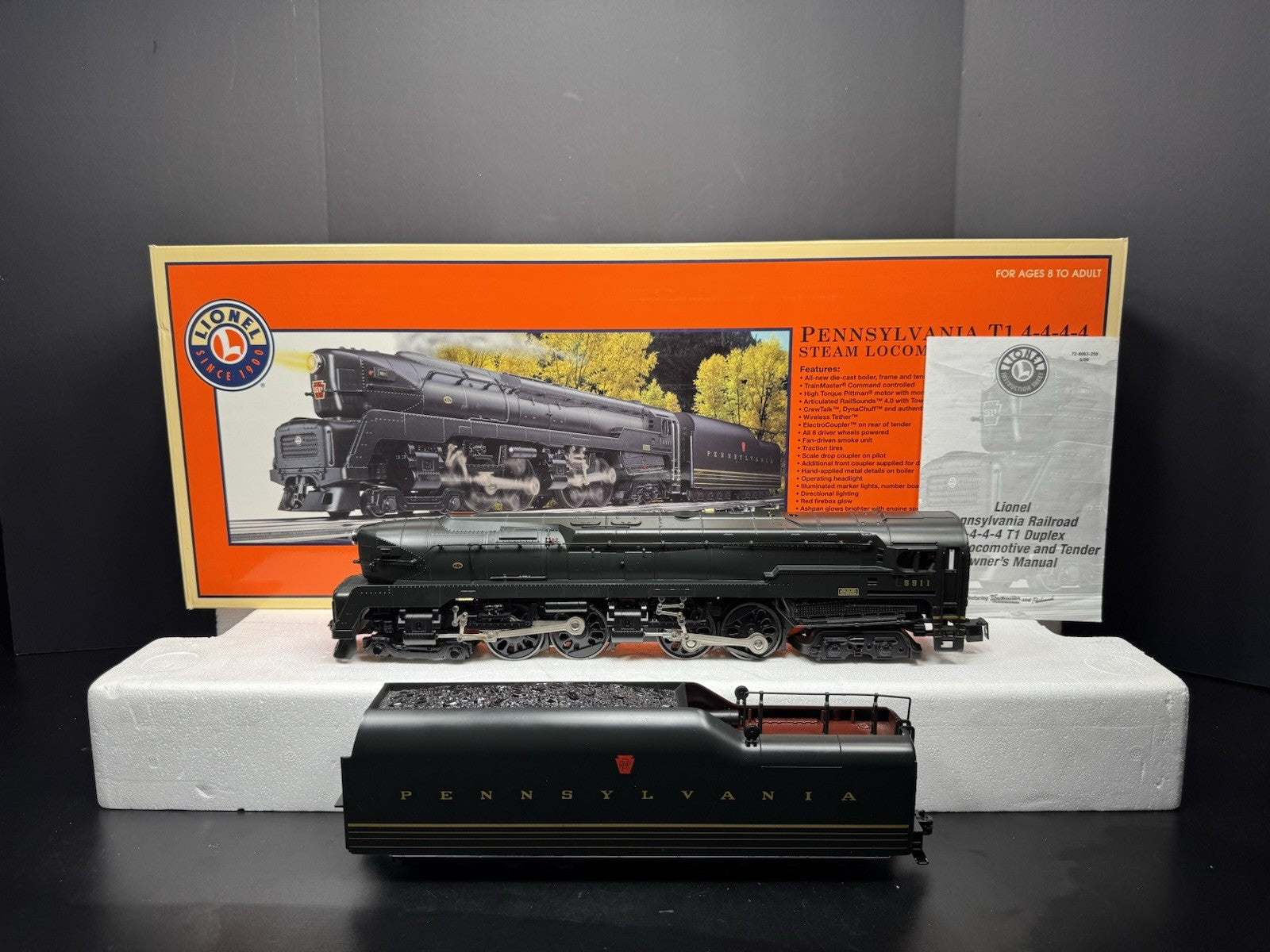 Lionel 6-28063 TMCC Pennsylvania PRR T1 4-4-4-4 Duplex steam engine #5511 LNIB0