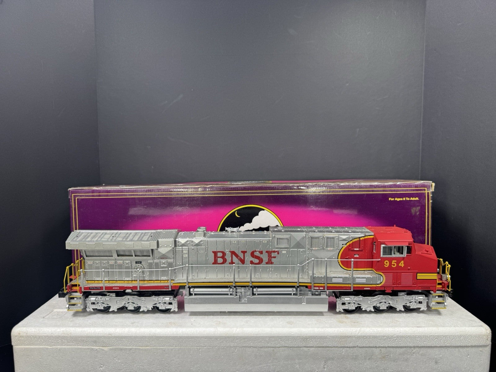 MTH 20-2265-1 Santa Fe Warbonnet AC6000 diesel engine #954 PS2 BCR EX5