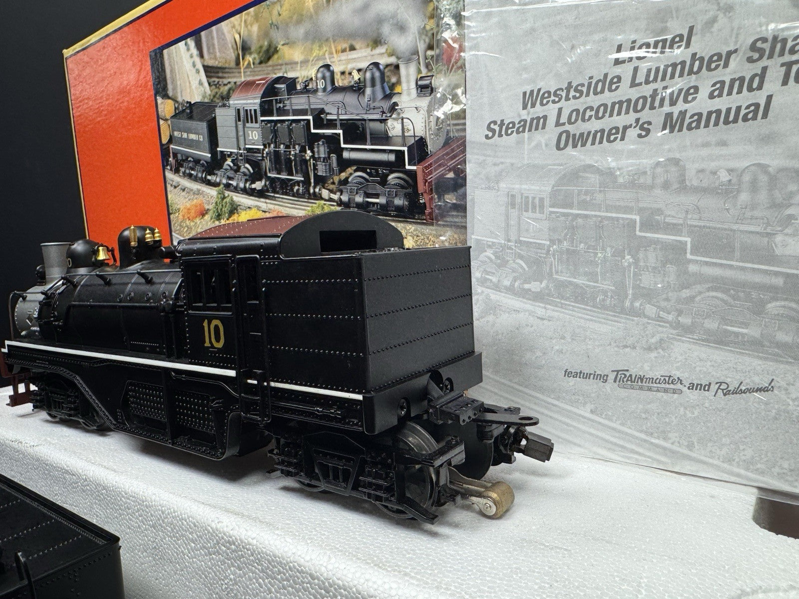 Lionel 6-28022 TMCC West Side Lumber three-truck Shay steam engine #10 LNIB8
